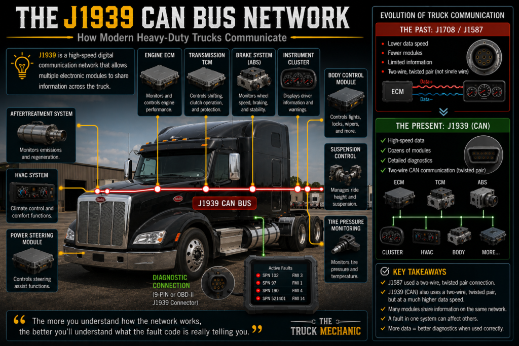J1939 CAN BUS Network Class 8 Truck